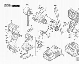 Bosch Impact Wrench GDX 14,4 V-EC spare parts