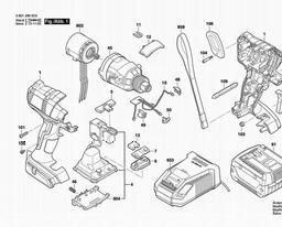 Bosch Impact Wrench GDX 14,4 V-EC spare parts