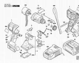 Bosch Impact Wrench GDX 18 V-EC spare parts