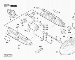 Bosch Rotary Tool GRO 10,8 V-LI spare parts
