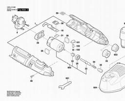 Bosch Rotary Tool GRO 10,8 V-LI spare parts