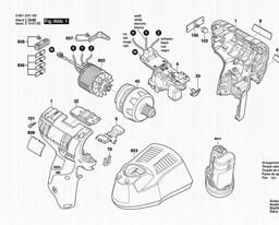 Bosch Cordless Drill Driver GSR 10,8V-EC HX spare parts