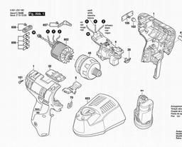 Bosch Cordless Drill Driver GSR 10,8V-EC HX spare parts