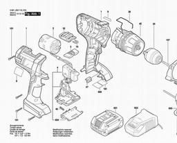 Bosch Cordless Drill Driver DDH 181X spare parts