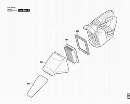 Bosch Battery Vacuum Cleaner GAS 10,8 V LI spare parts