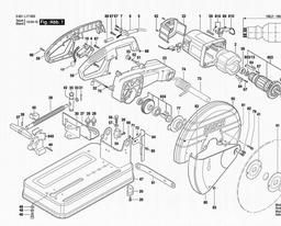 Bosch Cutoff Saw GCO 2000 spare parts