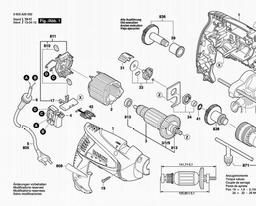 Bosch Percussion Drill PSB 530 RE spare parts