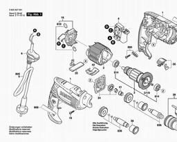 Bosch Percussion Drill PSB 500 RE spare parts