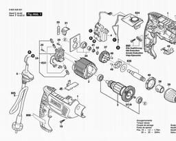 Bosch Percussion Drill PSB 750 RCA spare parts