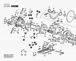 Bosch Circular Hand Saw PKS 190 spare parts