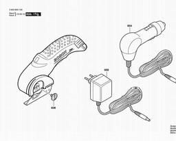 Bosch Cordless Fabric Saw XEO spare parts