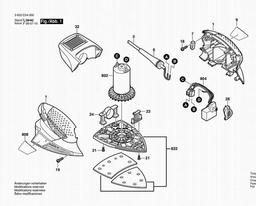 Bosch Orbital Sander PSM 80 A spare parts