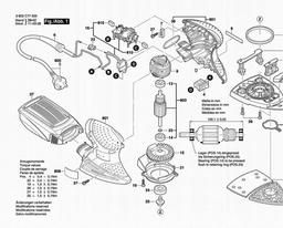 Bosch Orbital Sander PSM 160 A spare parts