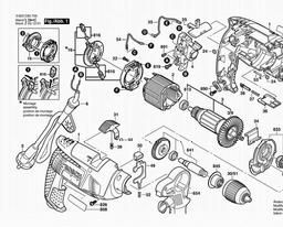 Bosch Percussion Drill PSB 650 RA spare parts