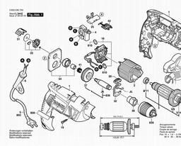 Bosch Percussion Drill PSB 650 RA spare parts