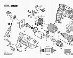 Bosch Percussion Drill PSB 550 RA spare parts