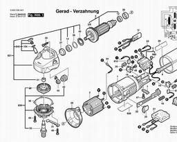 Bosch Angle Grinder PWS 9-125 X-CEL spare parts