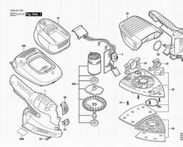 Bosch Cordless Multi Sander PSM 18 LI spare parts