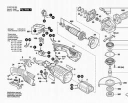 Bosch Angle Grinder PWS 1300-125 CE spare parts