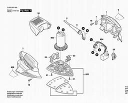 Bosch Orbital Sander PSM 100 A spare parts