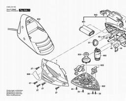 Bosch Cordless Orbital Sander PRIO spare parts