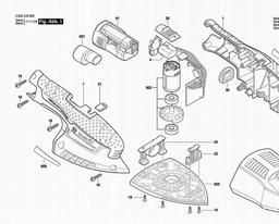 Bosch Cordless Orbital Sander PSM 10,8 LI spare parts