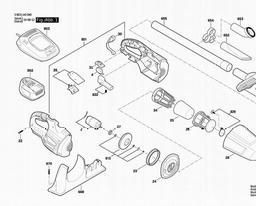 Bosch Battery Vacuum Cleaner PAS 18 V-LI spare parts