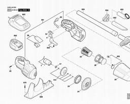 Bosch Battery Vacuum Cleaner PAS 18 V-LI spare parts