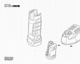 Bosch Flashlight PLI 10,8 LI spare parts