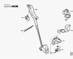 Qualcast TRIMLITE 23 CORDLESS spare parts
