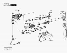 Bosch Univ. 2speed Impact Drill HOBBY 360 spare parts