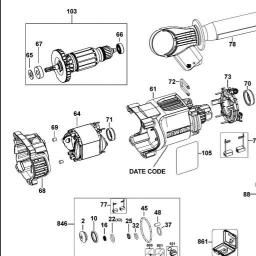 DeWalt D25153 spare parts