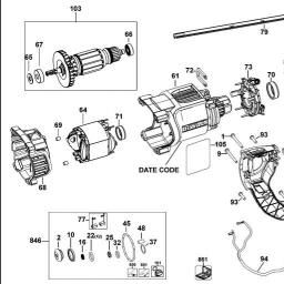 DeWalt D25262 spare parts