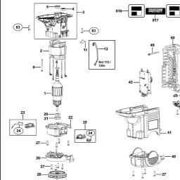 DeWalt D25604 spare parts