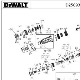 DeWalt D25893 spare parts