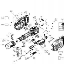 DeWalt D25911K spare parts