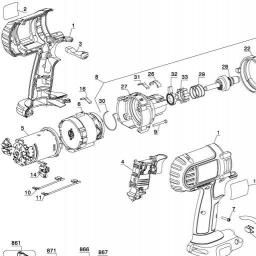 DeWalt DC927KL spare parts