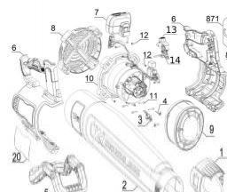 DeWalt DCBL722B spare parts