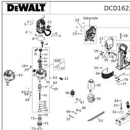 DeWalt DCD1623B spare parts