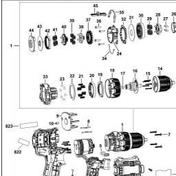 DeWalt DCD701D2 spare parts