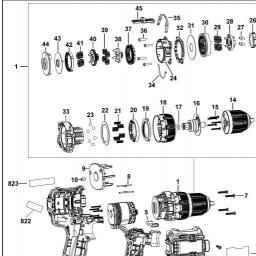 DeWalt DCD701M spare parts