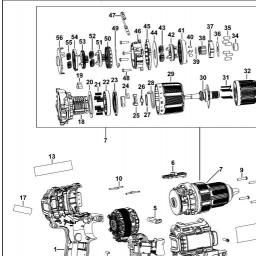 DeWalt DCD709M1 spare parts