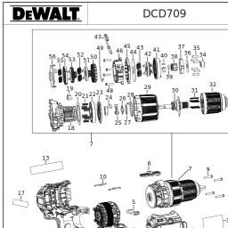 DeWalt DCD709S2 spare parts