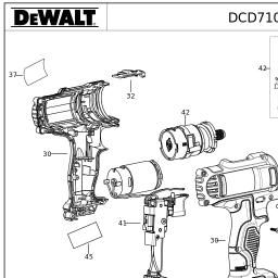 DeWalt DCD710C2P spare parts