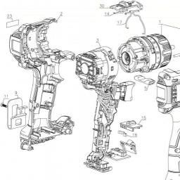 DeWalt DCD796E1 DRILL/DRIVER spare parts
