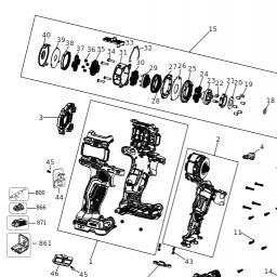 DeWalt DCD800M2T spare parts