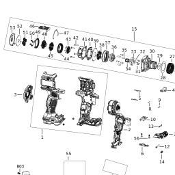 DeWalt DCD805B spare parts