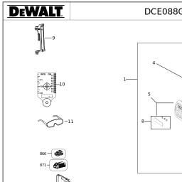 DeWalt DCE088D1G18 spare parts