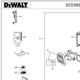 DeWalt DCE089G18 spare parts