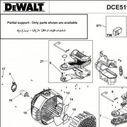 DeWalt DCE511N spare parts